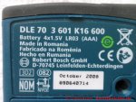 Bosch Laser Entfernungsmesser DLE 70 Professional  - Typenschild